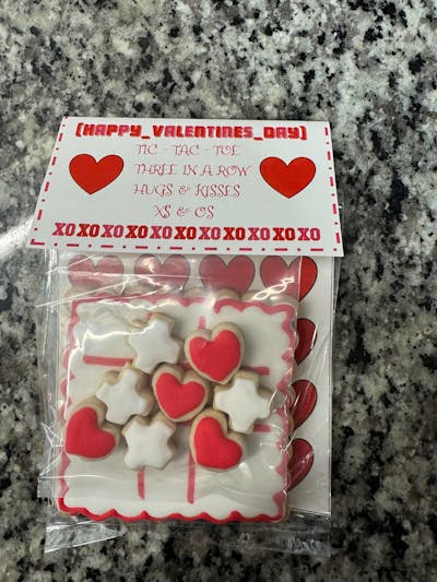 Tiny X and Heart Tic Tac Toe Multi-Cutter and Dough Popper