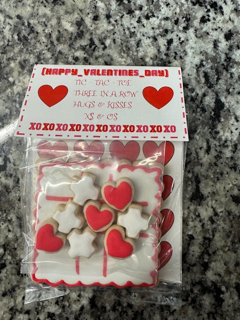 Tiny X and Heart Tic Tac Toe Multi-Cutter and Dough Popper