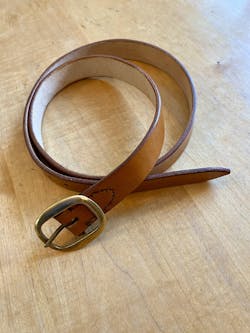 Solid Brass Buckle, Chunky Oval Frame Centre Bar Style, 1 Inch