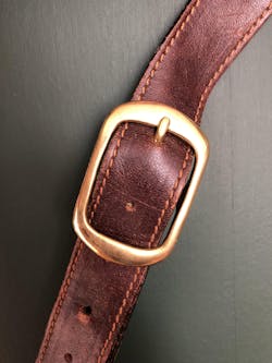 Solid Brass Buckle - Rounded Centre Bar Style