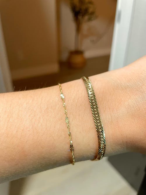 14k Fully Diamond Cut Mirror Chain