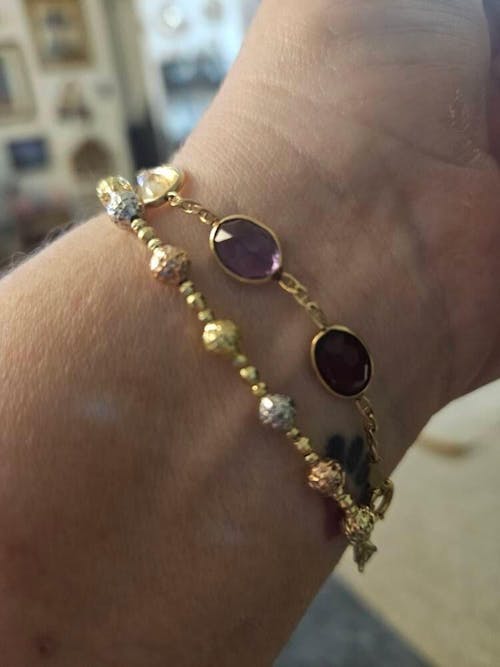 14k Shiny Bold Bead Bracelet - 5mm