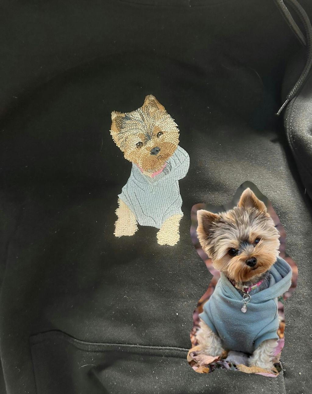 Hoodie personnalisé Animal Réaliste brodé