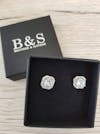 Silver Square Earrings