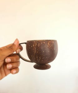 Coconut Teacup - Natural & Handmade  200 ml | Set of 2