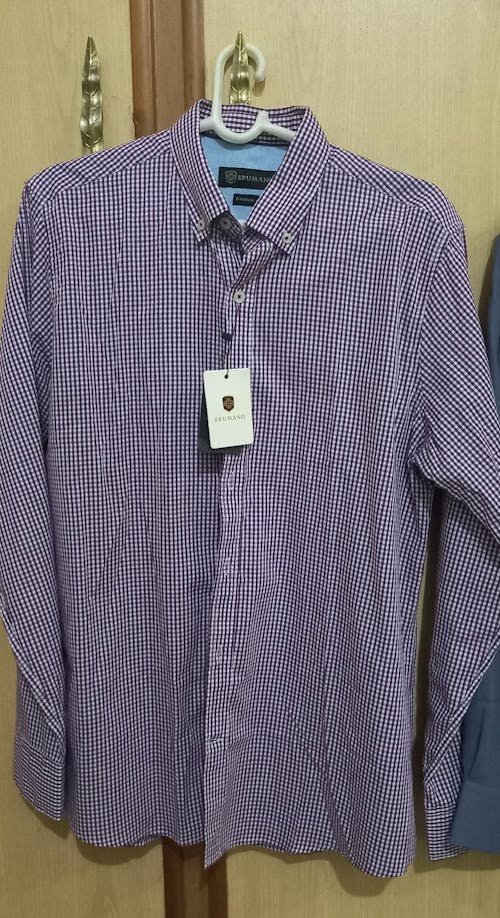 Purple Gingham Button Down Shirt