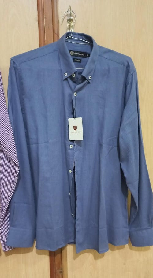 Steel Blue Light Weight Button Down Shirt