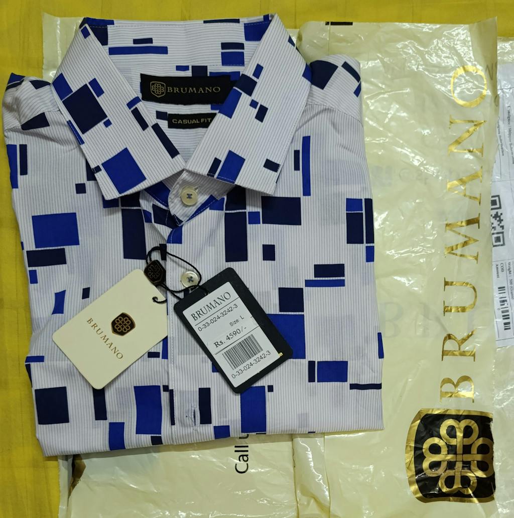 Blue Abstract Printed Half Sleeve Shirt