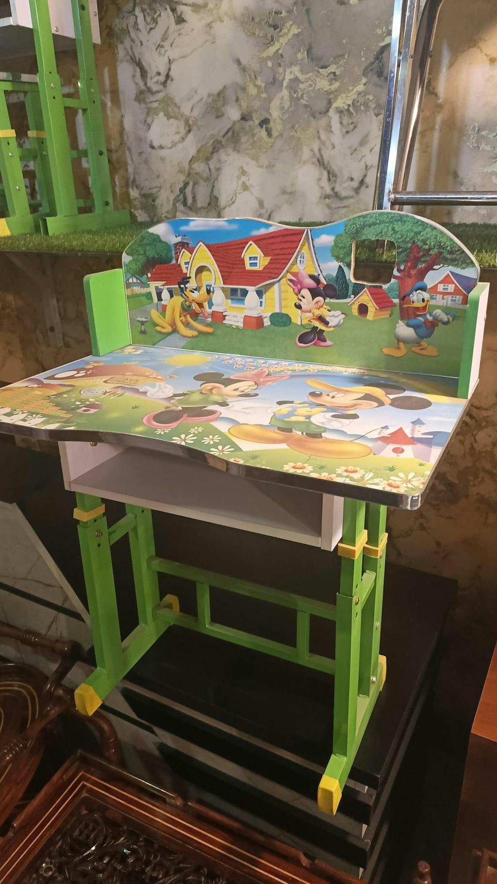 Navy Blue Sporty Quilted Long Coat Jacket