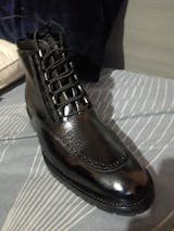 Bota Black Diamond Negra Piel Premium Suela Antiderrapante Hombre Mod 3000