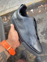 Sneakers Negros de Piel Premium - Modelo Z All Black 1009