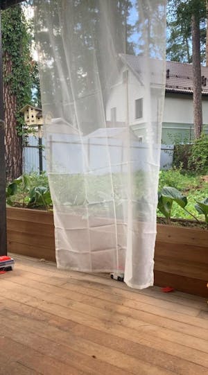Waterproof  Patio Sheer Outdoor Curtain Tab Top 1 Panel