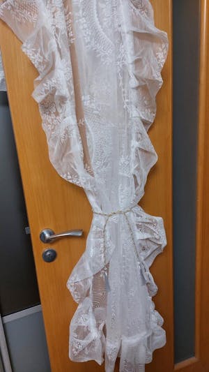 1 Panel Lace Ruffles Window Sheer Curtains