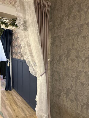 1 Panel Lace Ruffles Window Sheer Curtains