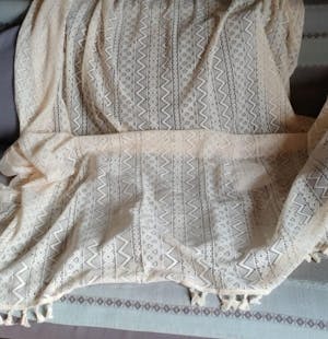 1 Panel Vintage Tassels Window Sheer Drapes