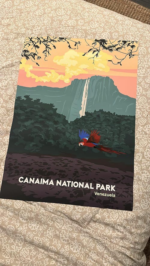 Canaima National Park Venezuela Travel Poster