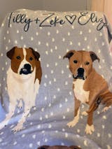 Custom Dog Design Baby Blanket