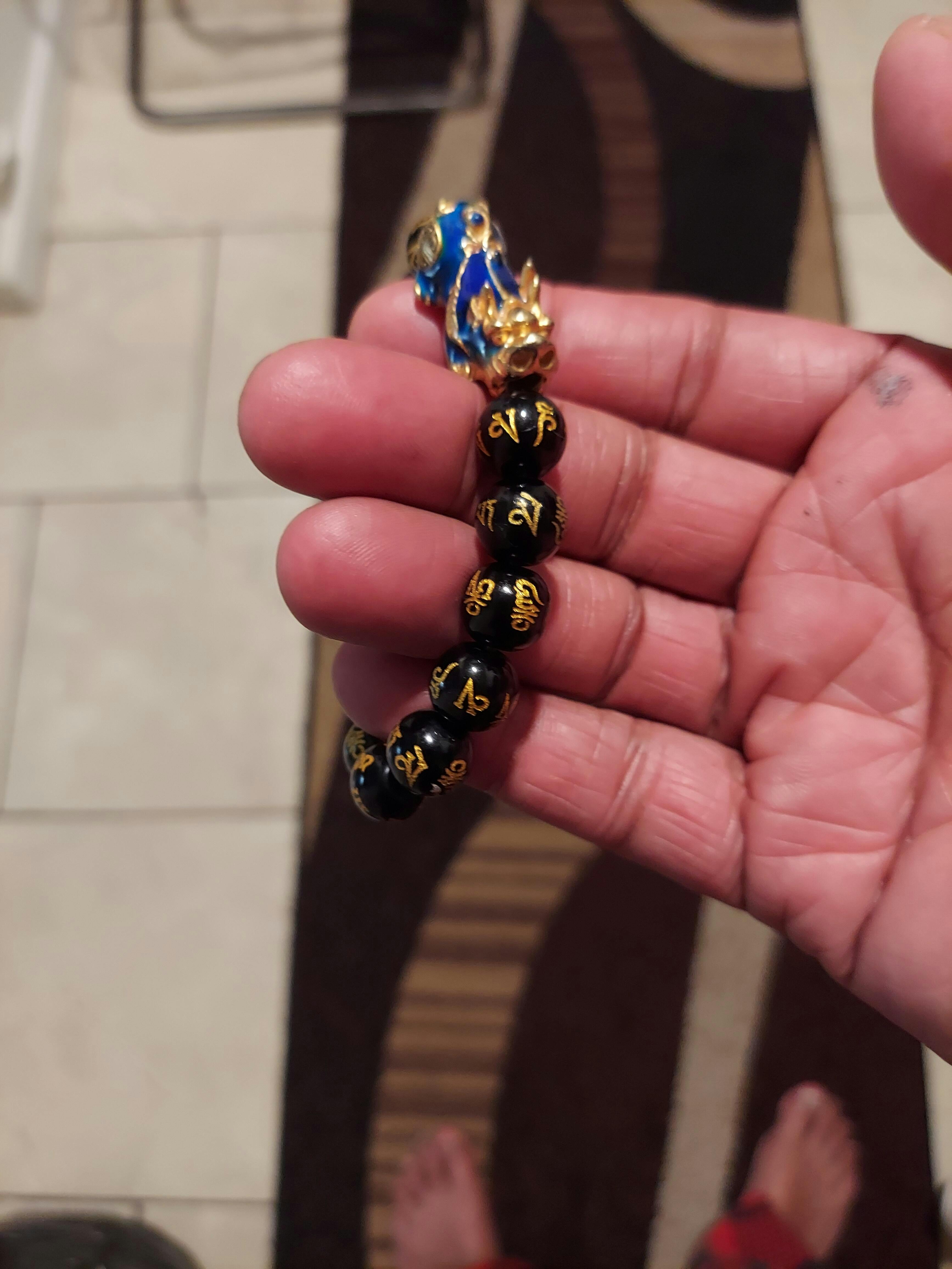 Color-Changing Pixiu Obsidian Bracelet for Wealth & Luck photo review