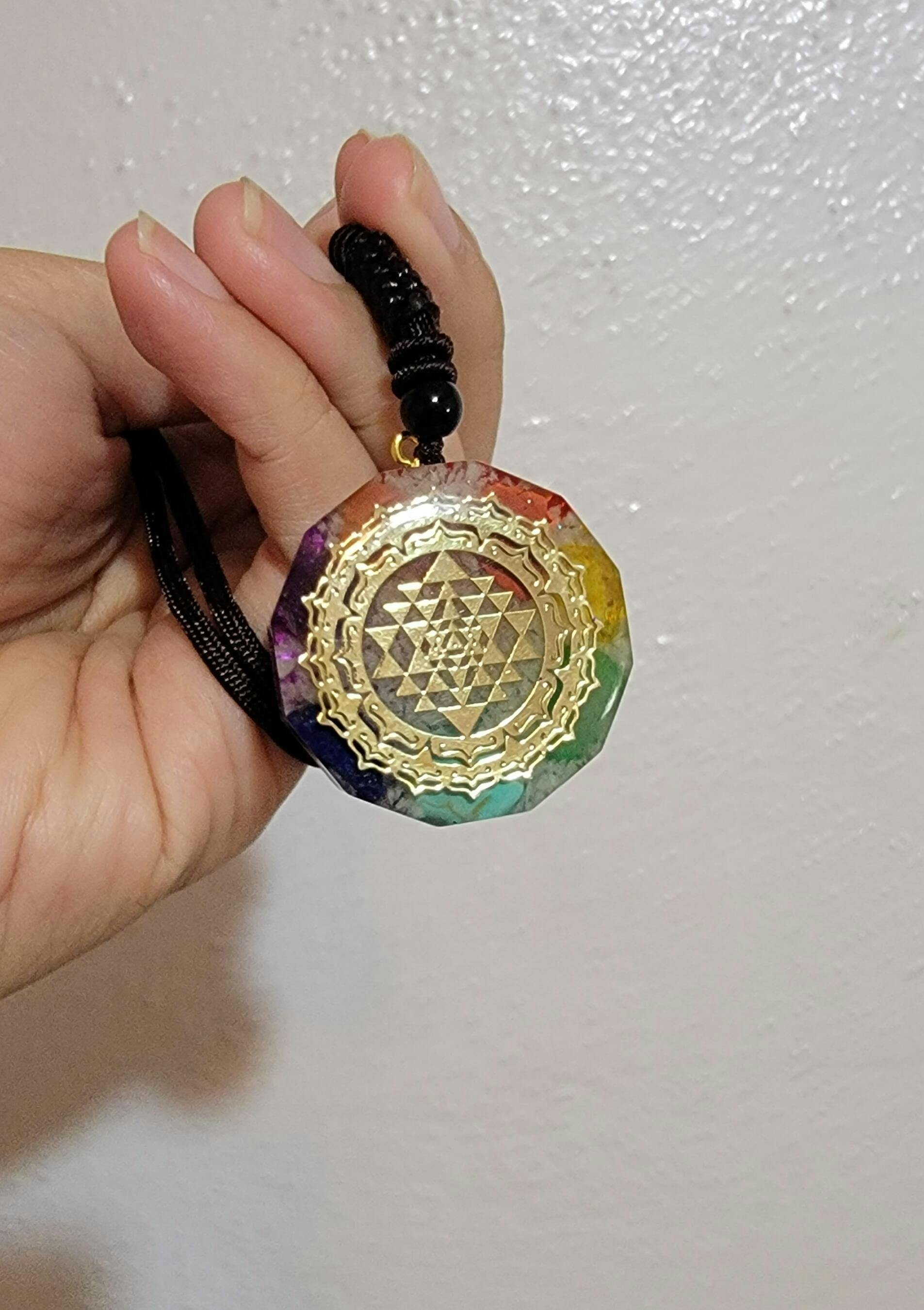 7 Chakra Orgonite Necklace for EMF Protection & Healing photo review