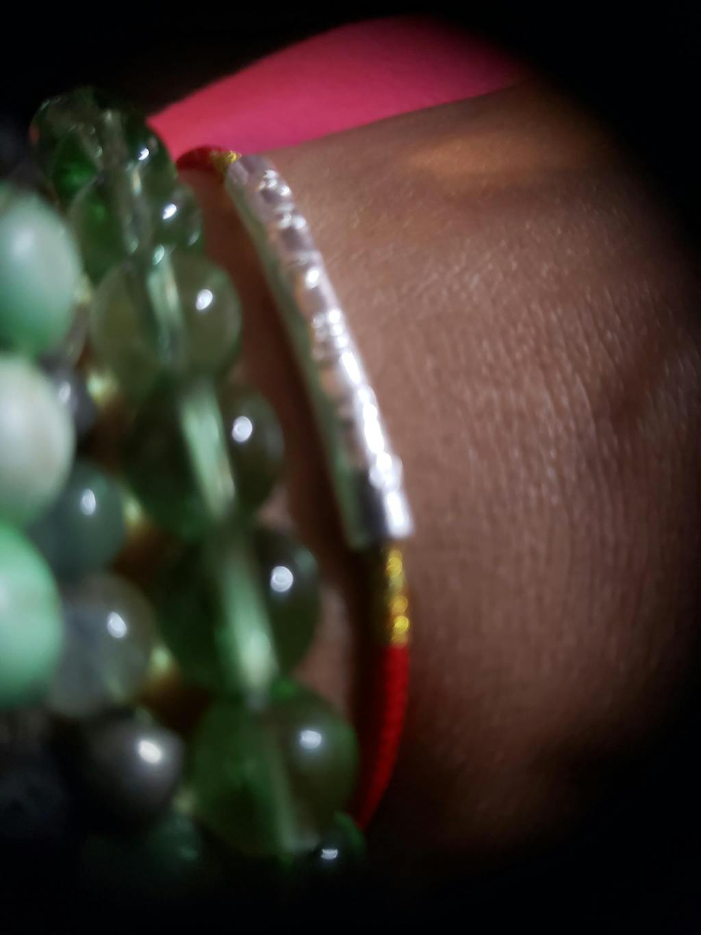 Tibetan Red String Bracelet Buddhist Lucky Charm Buddha & Karma