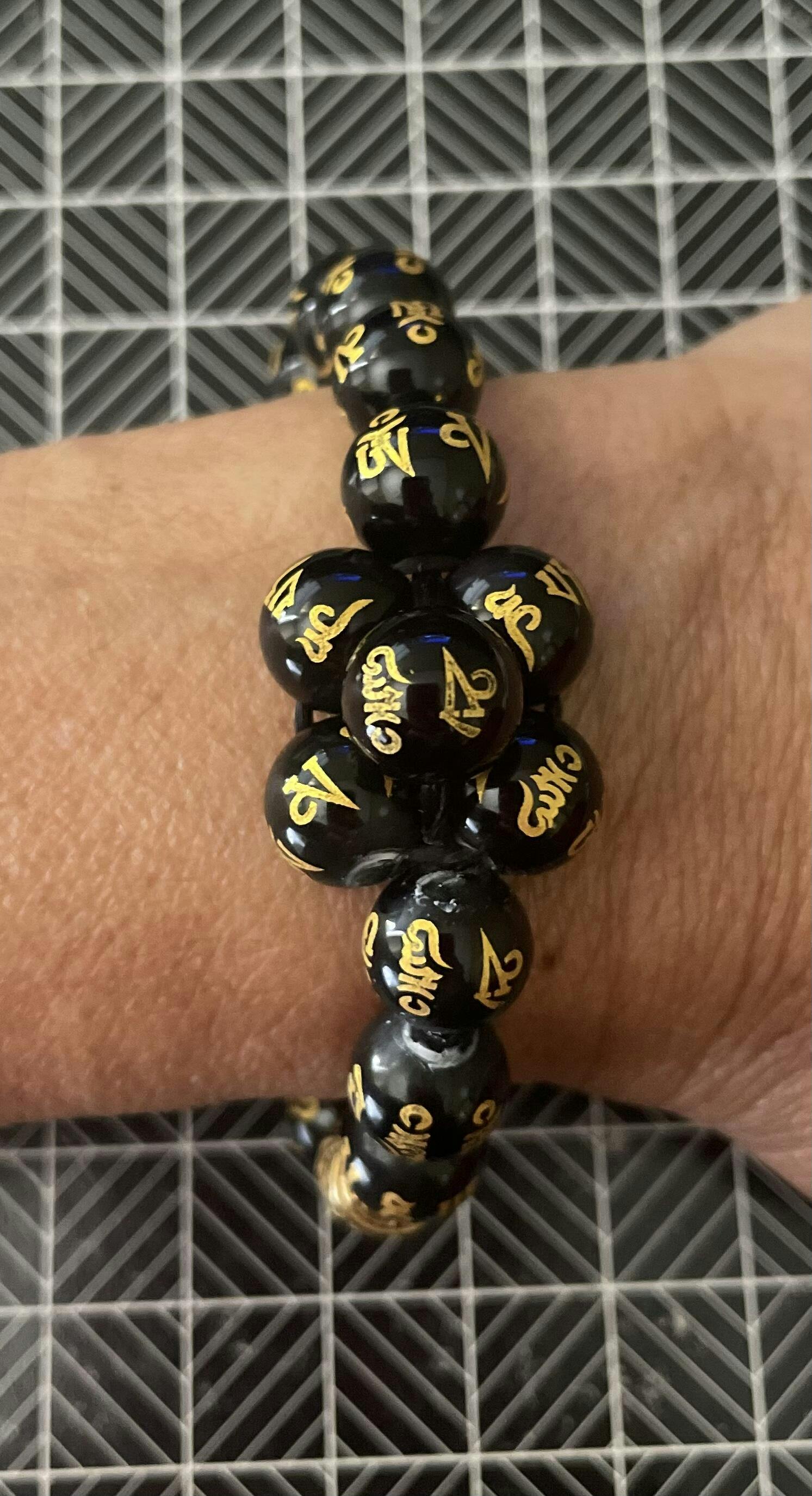 Good Luck Bracelet Pixiu Feng Shui Black Obsidian Bracelet For