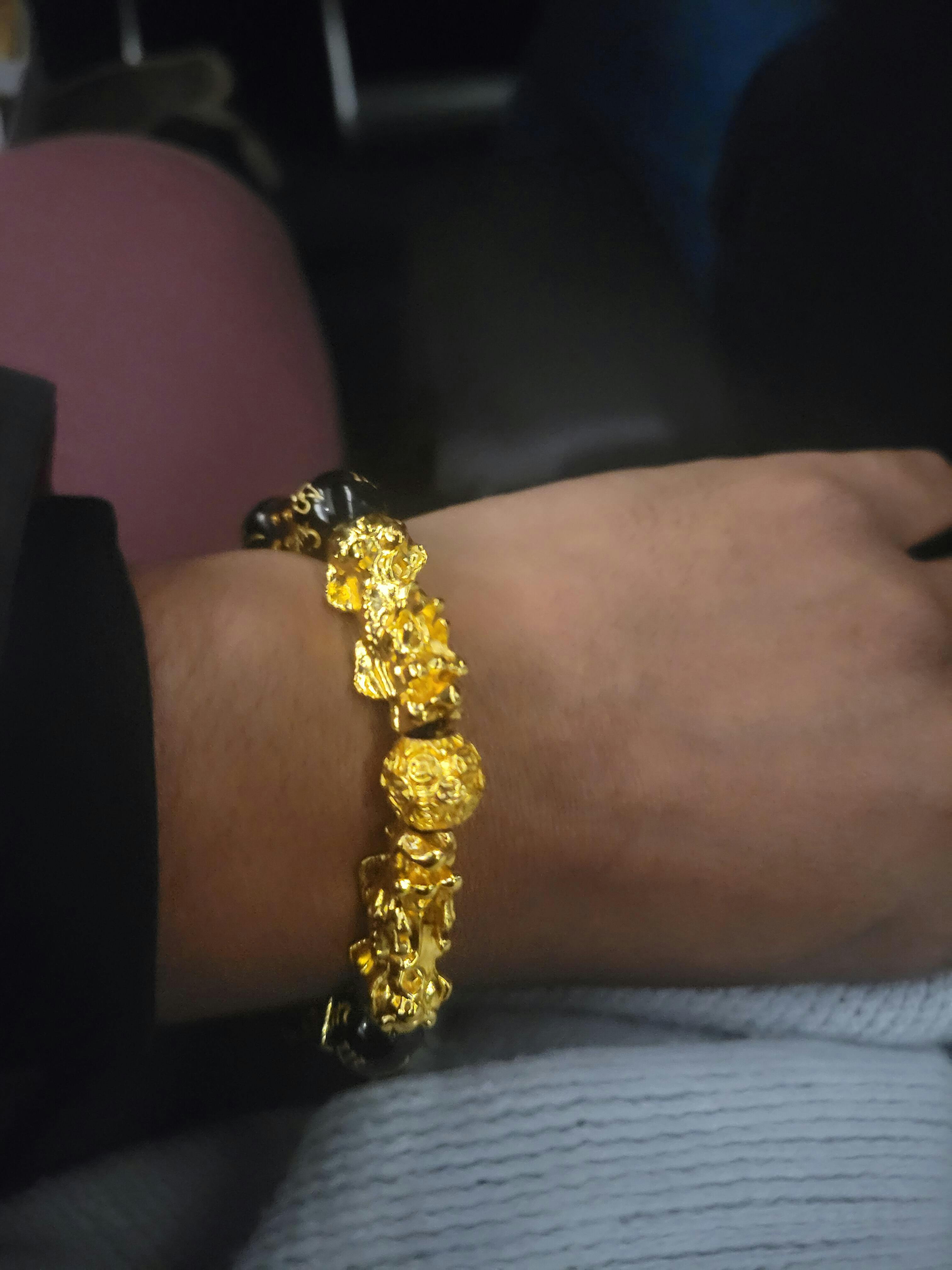 Double Pixiu Gold-Plated Bracelet for Wealth & Luck photo review