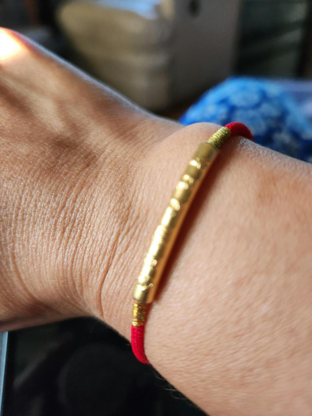 Tibetan Red String Bracelet Buddhist Lucky Charm Buddha & Karma