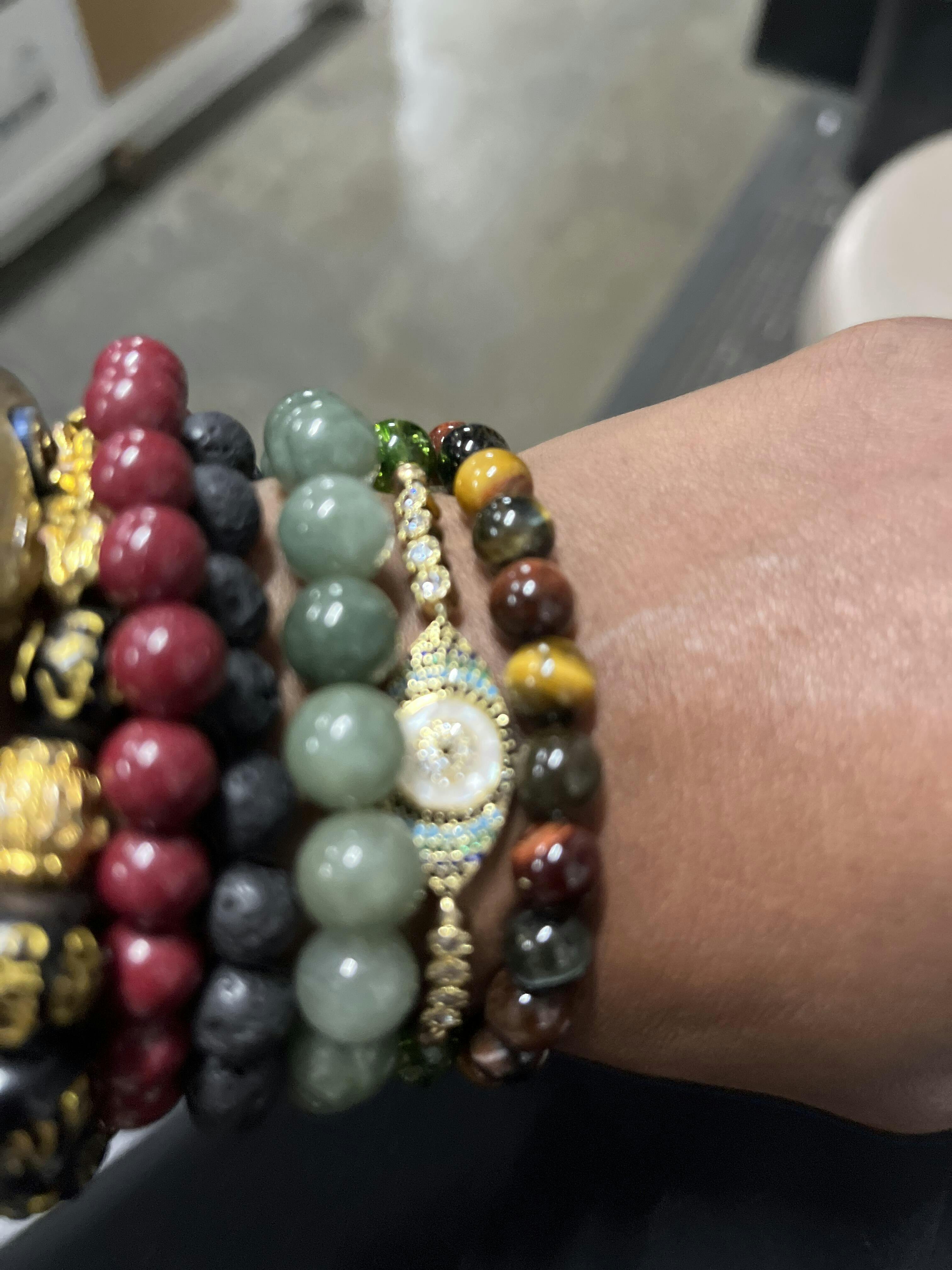 Natural Peridot Evil Eye Bracelet for Wealth & Protection photo review