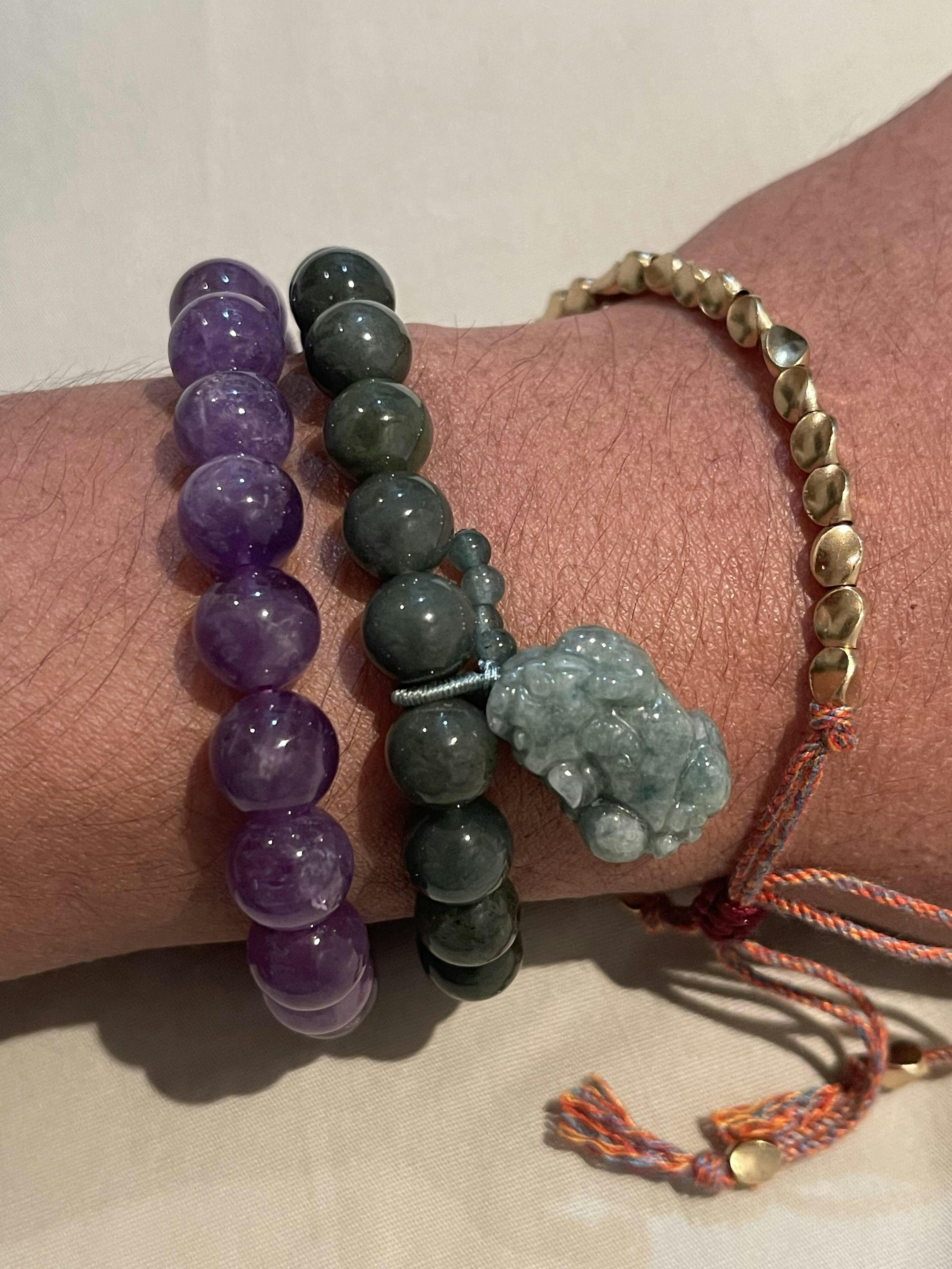 Green Jade Pixiu Bracelet for Wealth & Calming Energy photo review