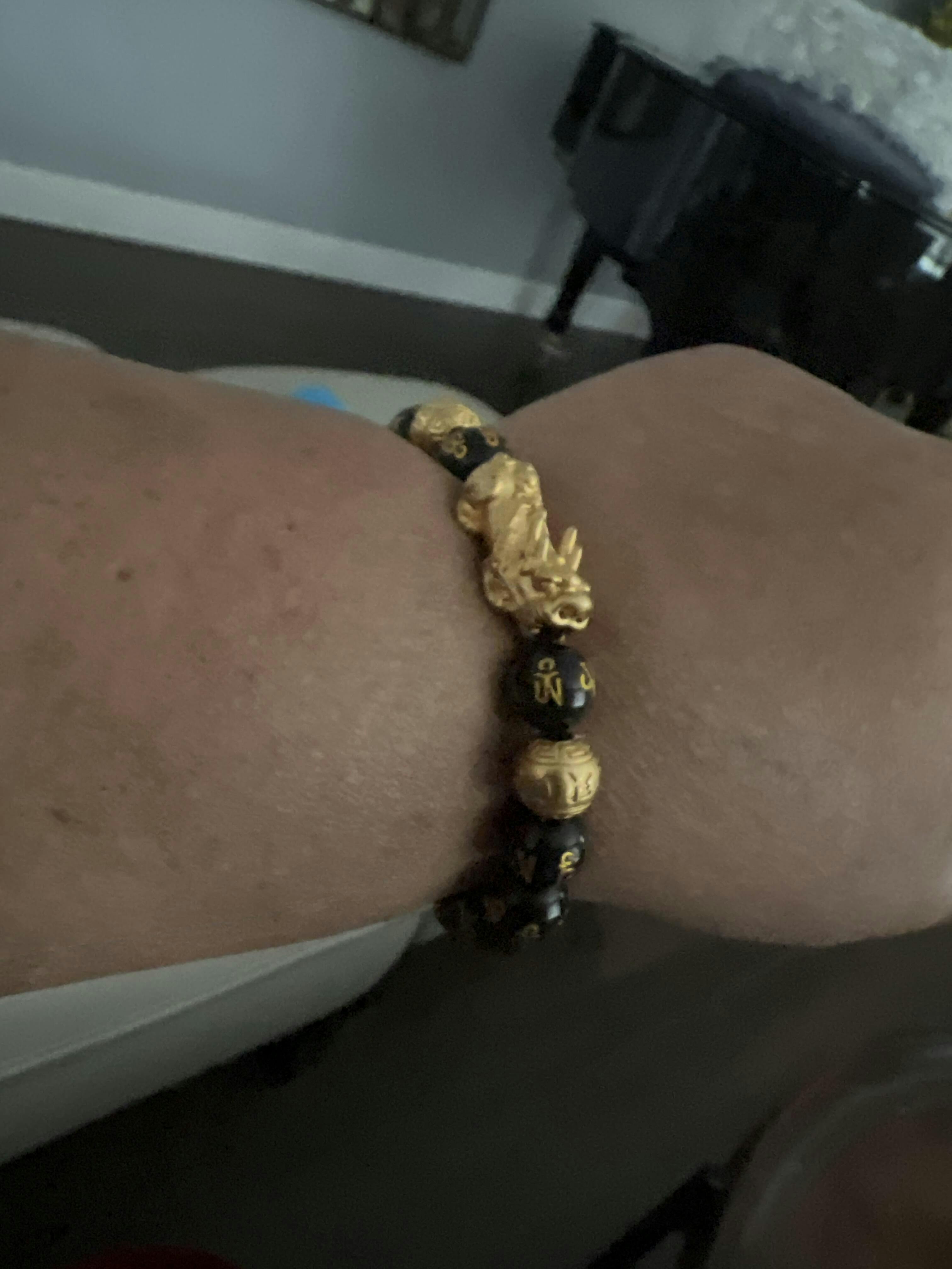 Pixiu Black Obsidian Feng Shui Bracelet for Wealth photo review