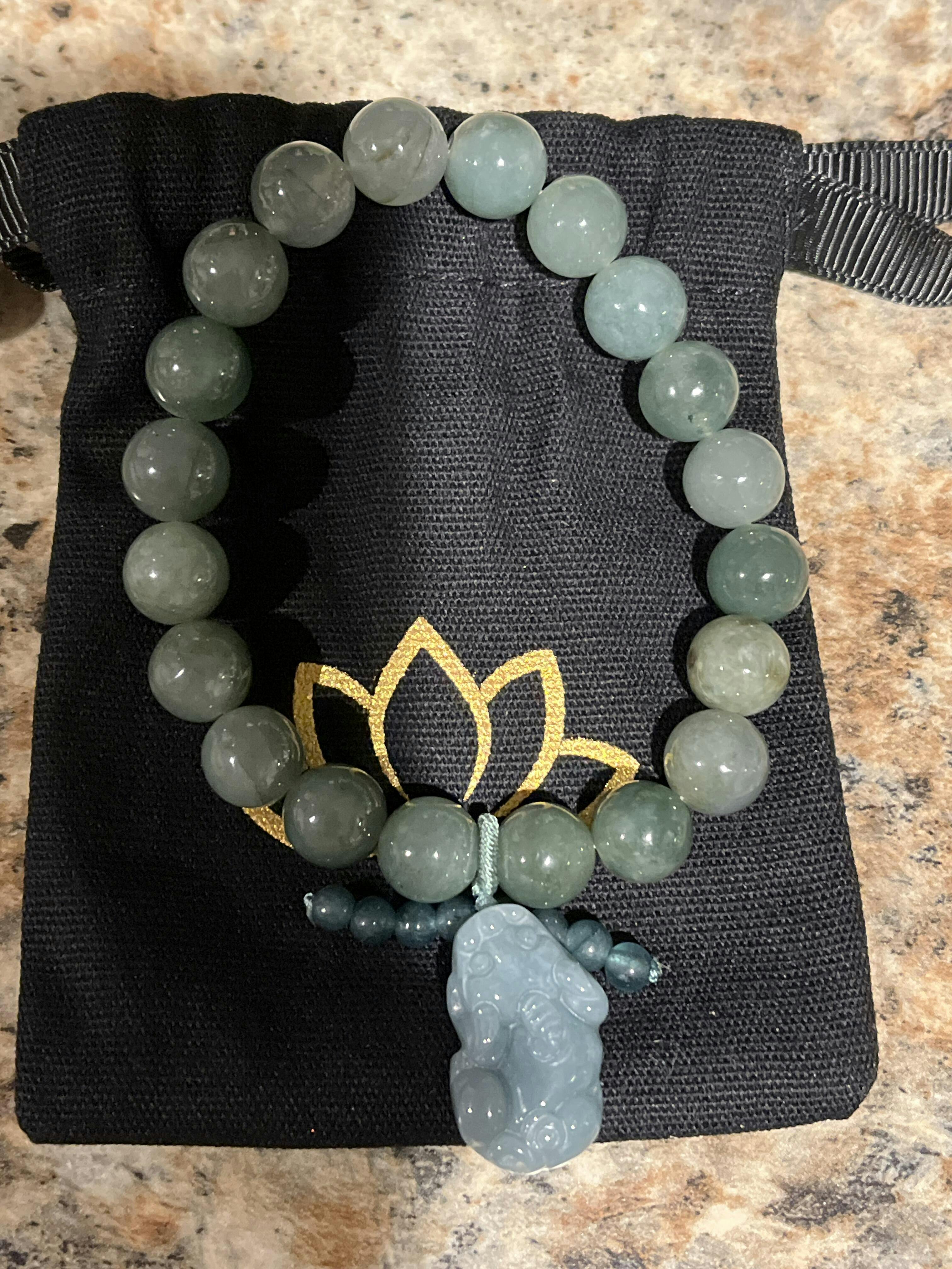 Green Jade Pixiu Bracelet for Wealth & Calming Energy photo review