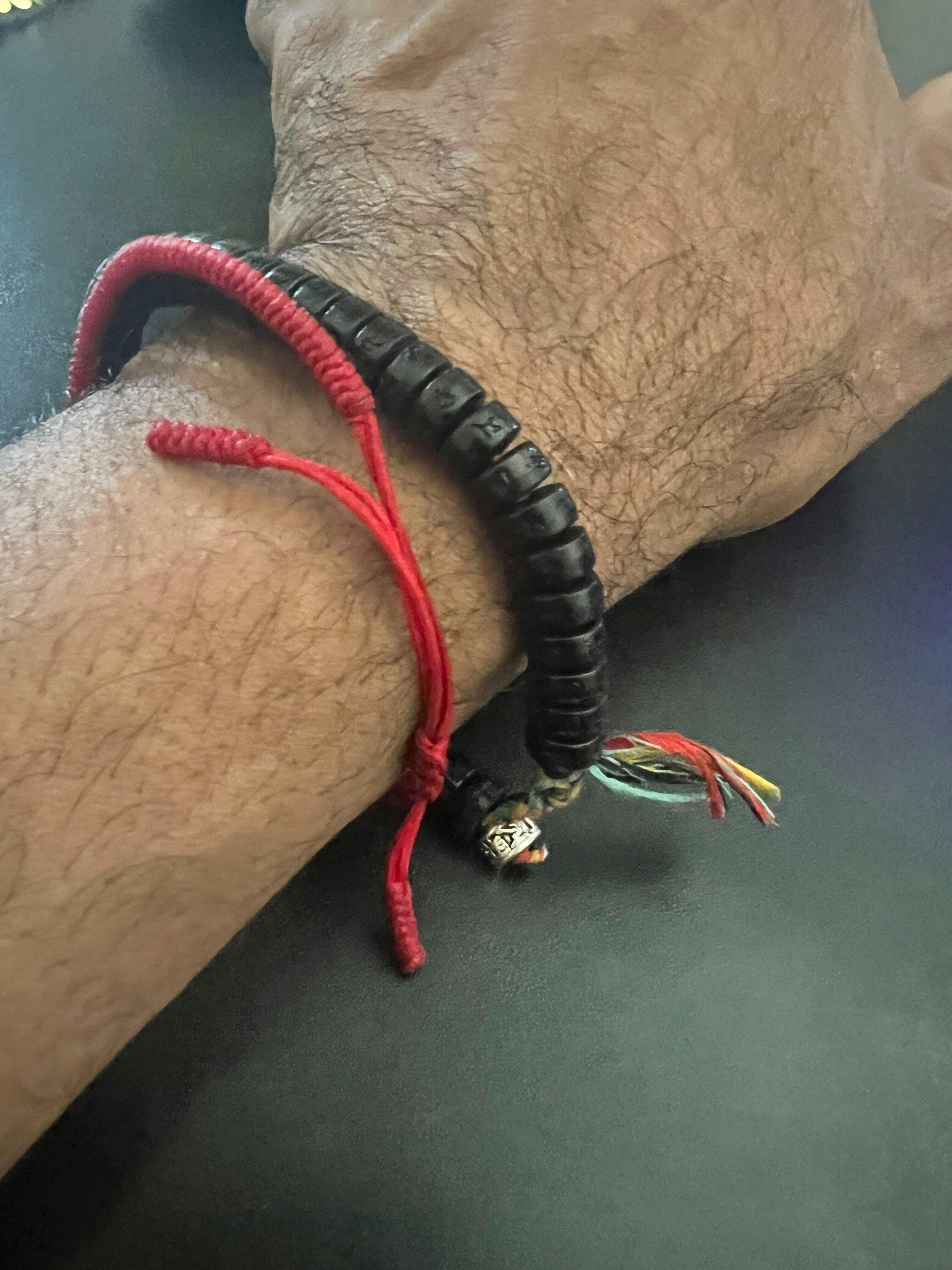 Coconut Shell Mantra Bracelet for Luck & Protection photo review