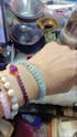 Premium Handmade Natural A-Grade Blue Jadeite Peace Circle Bracelet