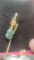Natural A-Grade Blue Jadeite Gourd Pendant with 18K Gold Setting