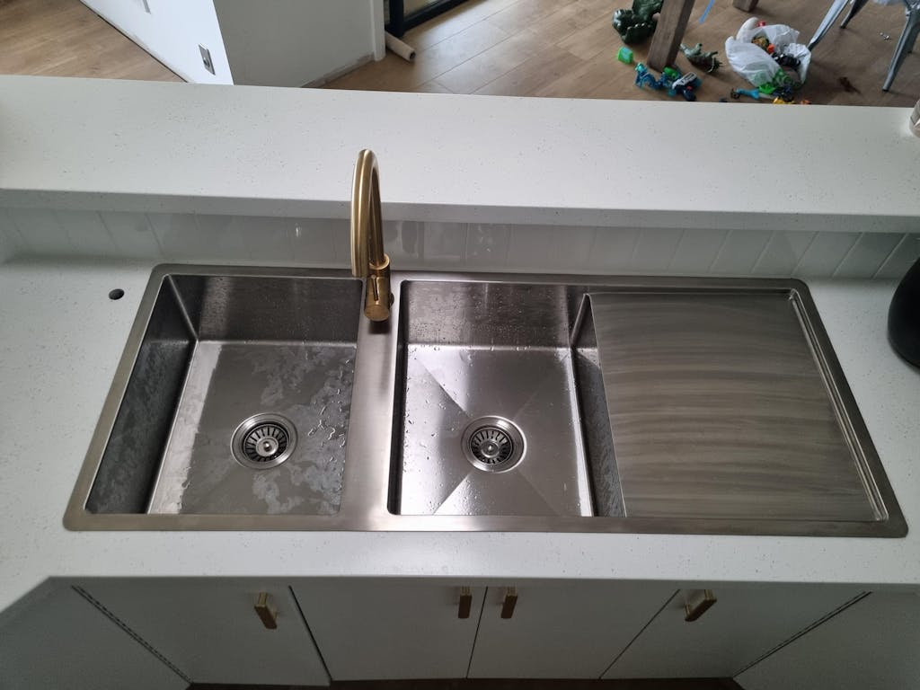 Theo 1200x500 Double Bowl with Drain Board Sink Buildmat