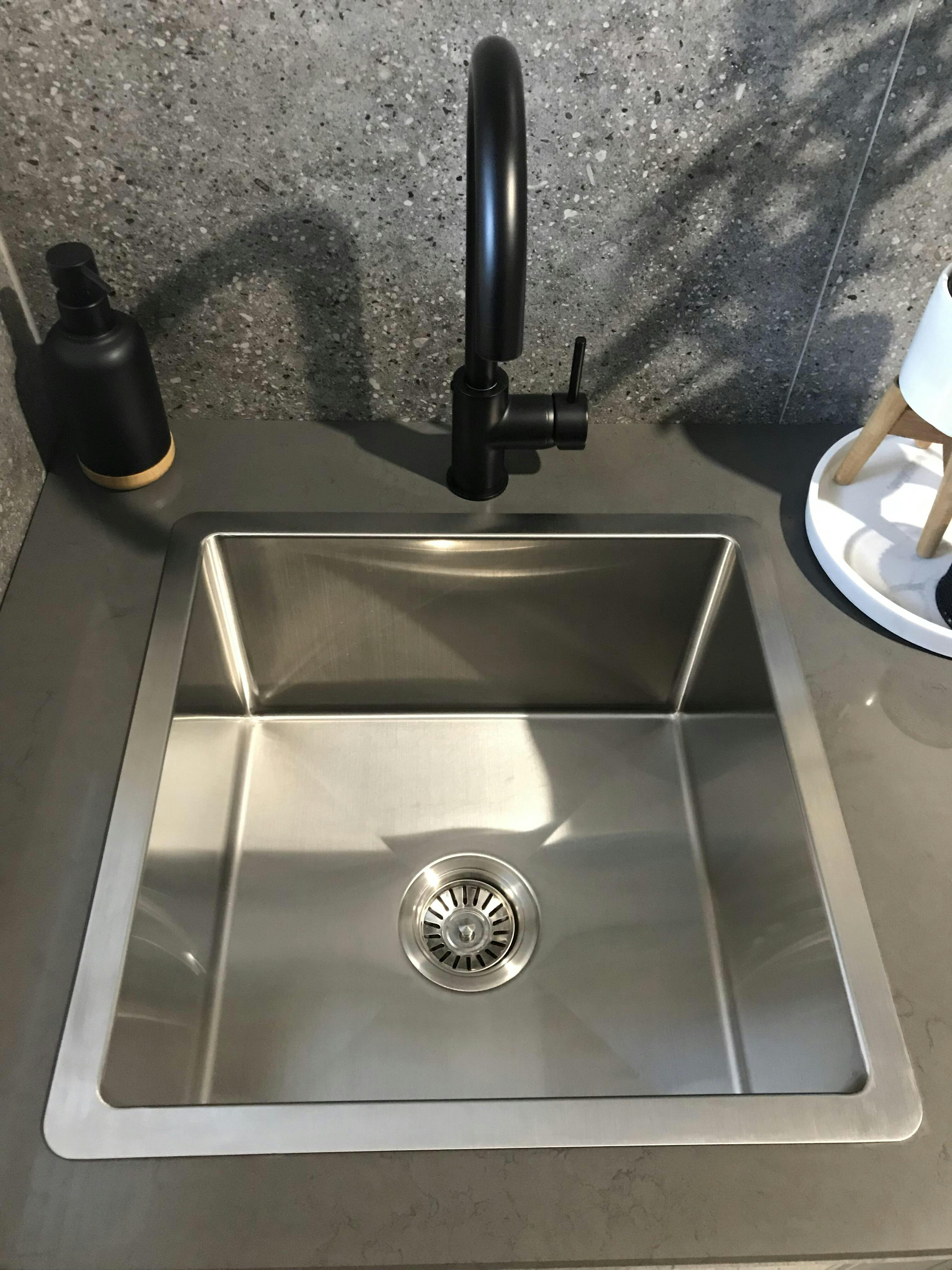 Jayden 1200x500 Single Bowl Tap Landing with Left Drain Board Sink