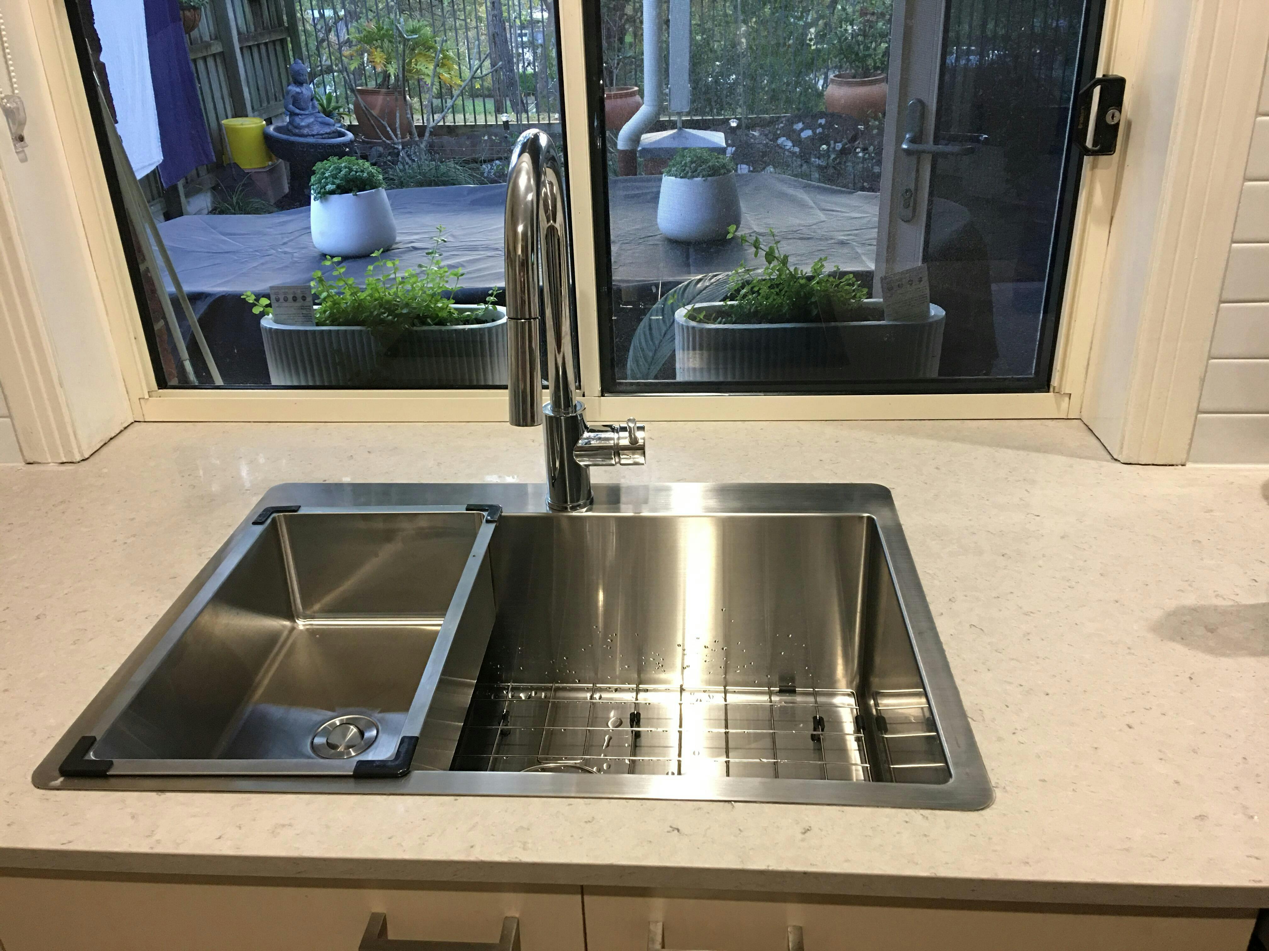 Orlando 1125x450 Double Bowl with Drain Board Sink, Buildmat