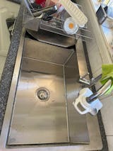 Alma Iver 1080x500 Single Bowl Tap Landing with Left Drain Board Sink