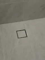 Nero 100mm Square Tile Insert Floor Waste 50mm Outlet Brushed Nickel
