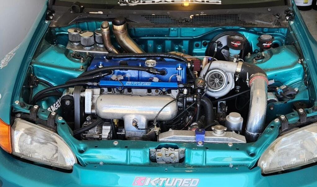 K Series Sidewinder Manifold K20 K24 T4 .82 Dual Ball Bearing Turbo K ...