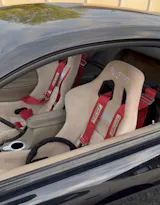 Crema Bull Boost Adjustable Racing Lowered Ultra Max Bucket Seat with Slider Rails