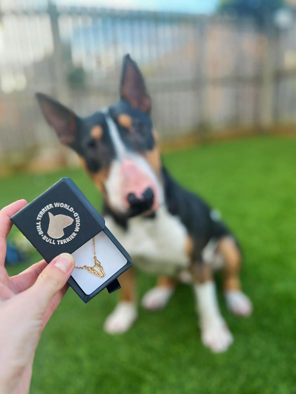 Geometric Bull Terrier Necklace