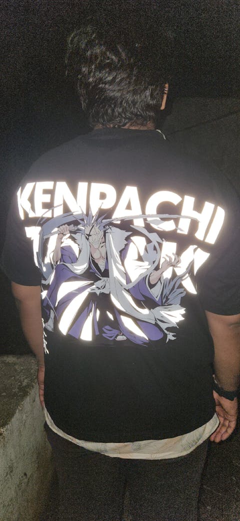 Kenpachi Zaraki (Reflective) : Bleach Drop Sleeved  Tee For Men and Women