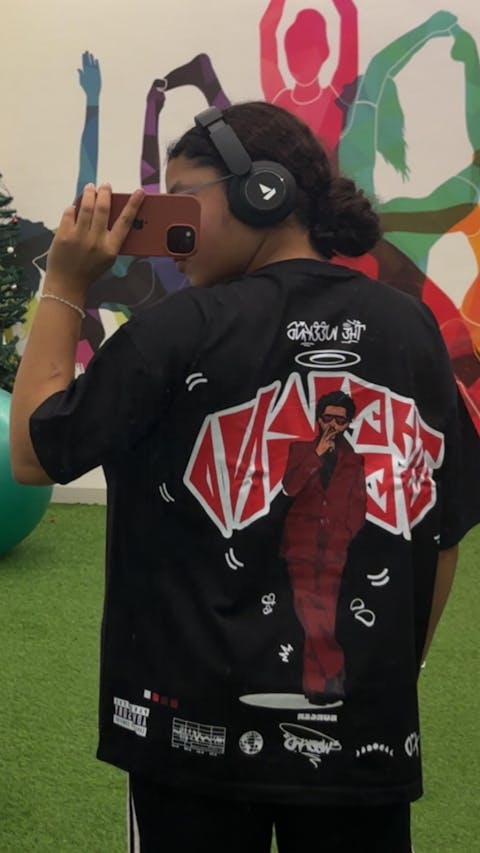 The Weeknd Cartoon art Drop Sleeved Tee for Men and Women