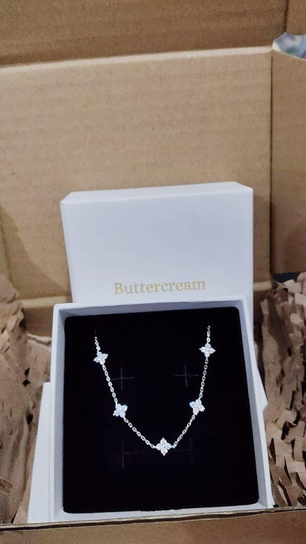 Cecie Four-Leaf Clover Bracelet in Silver