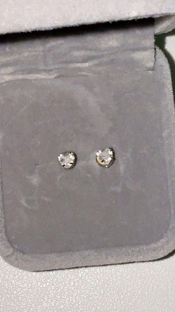 Erica Mini White Zirconia Stud Earrings
