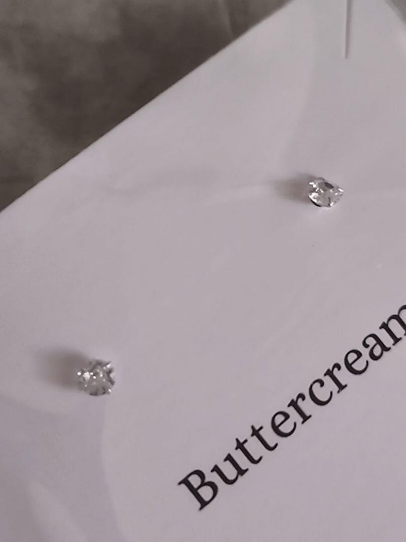Erica Mini White Zirconia Stud Earrings