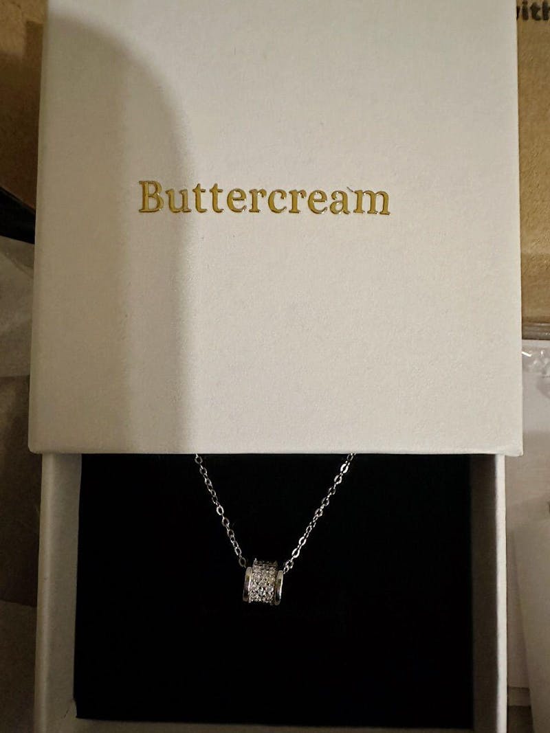 Ruby Barrel Slider Pendant with White Cubic Zirconia Necklace