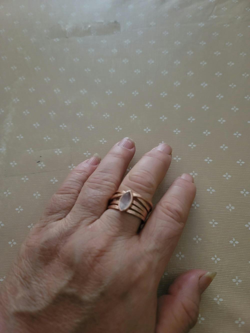 Connie Ring * Rose Quartz * Rose Gold Plated * BJR219