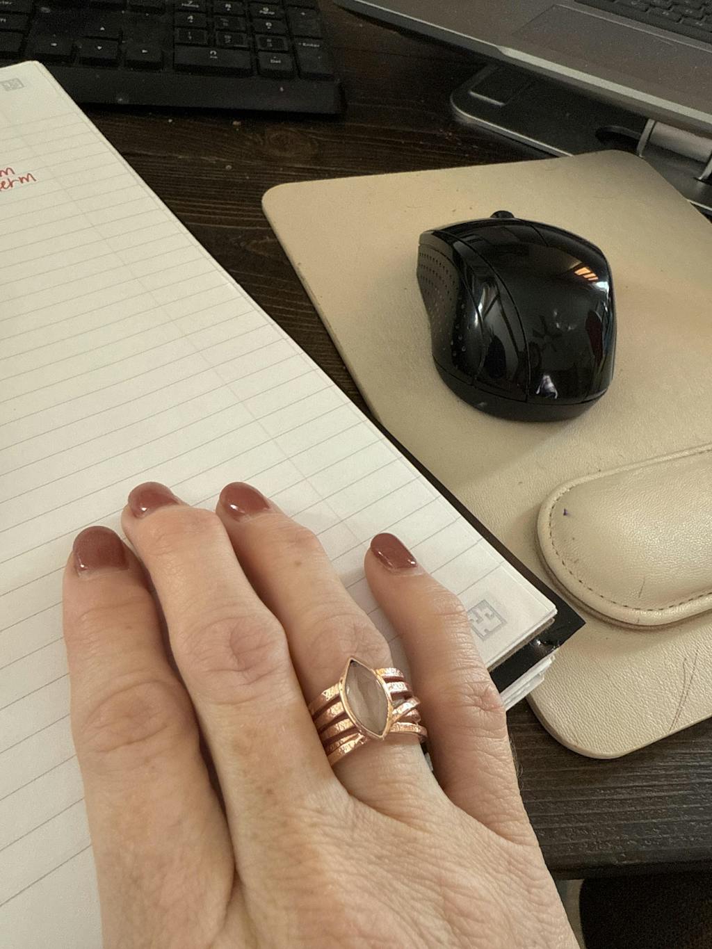 Connie Ring * Rose Quartz * Rose Gold Plated * BJR219